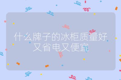 什么牌子的冰柜質(zhì)量好又省電又便宜