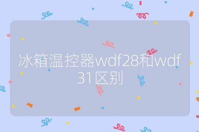 冰箱溫控器wdf28和wdf31區(qū)別